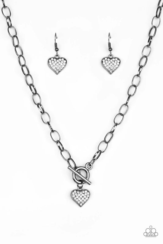 Harvard Hearts - Black/GM Necklace