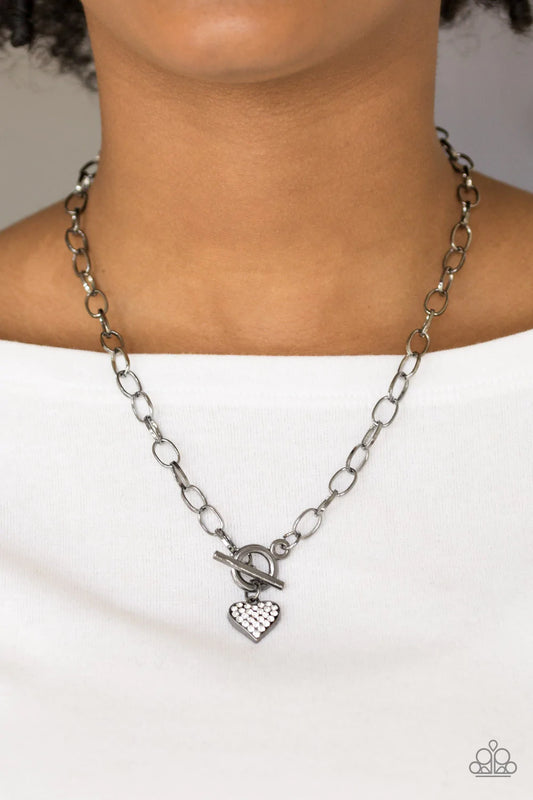 Harvard Hearts - Black/GM Necklace