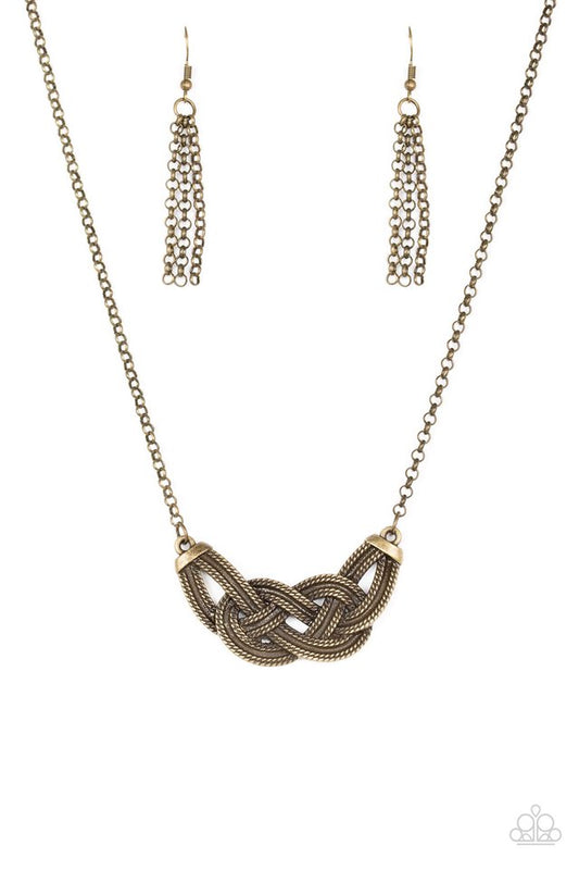 Nautically Naples - Brass necklace