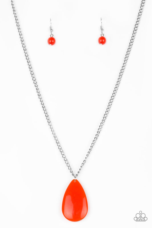 So Pop-YOU-lar - Orange necklace