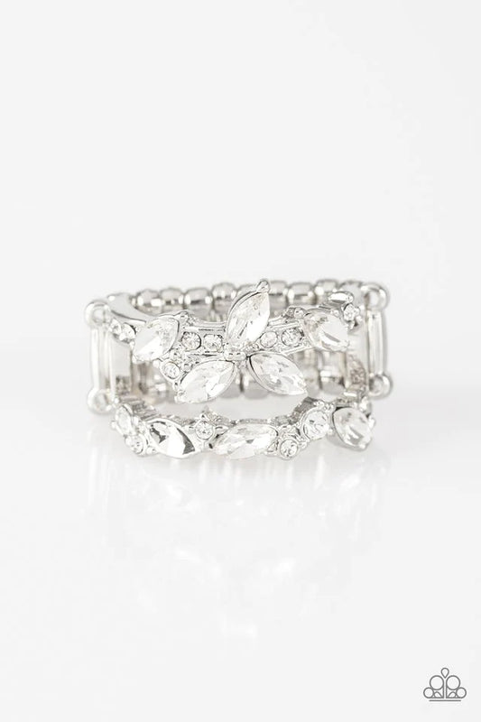 Cosmo Collection - White Rhinestones Ring