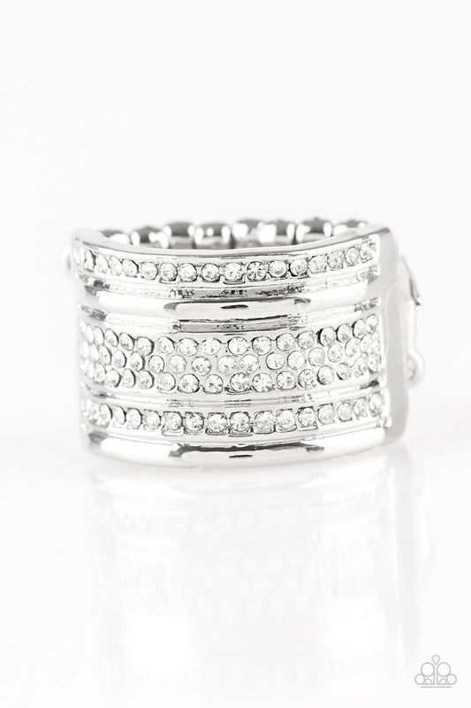 Top Dollar Drama - White gem ring