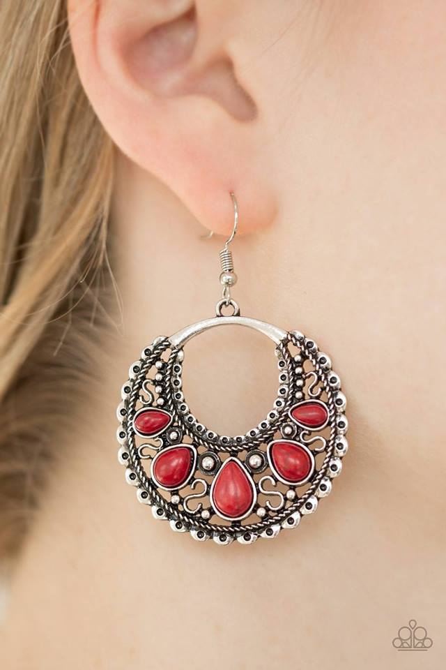 Desert Springs - Red earrings