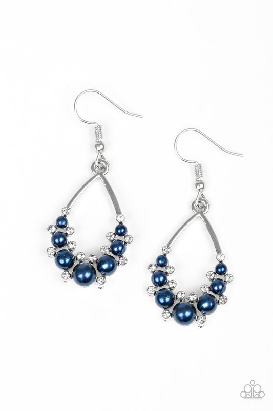 Fancy First - Blue pearl earrings