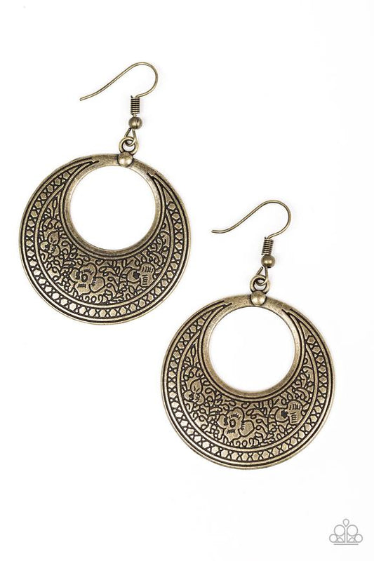 FLORAL FRONTIER - BRASS EARRINGS