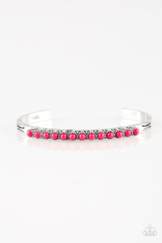 New Age Traveler - pink cuff bracelet