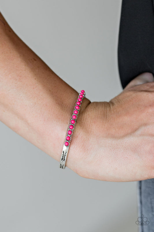 New Age Traveler - pink cuff bracelet