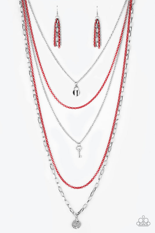 Right On Key – Red necklace