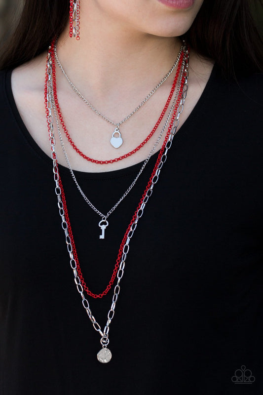 Right On Key – Red necklace