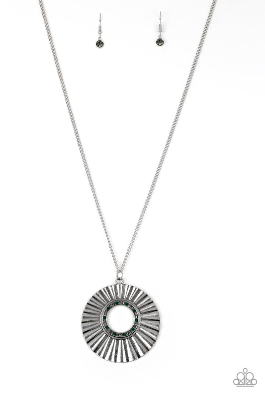 Chicly Centered – Silver Multi Rhinestone Paparazzi Necklace