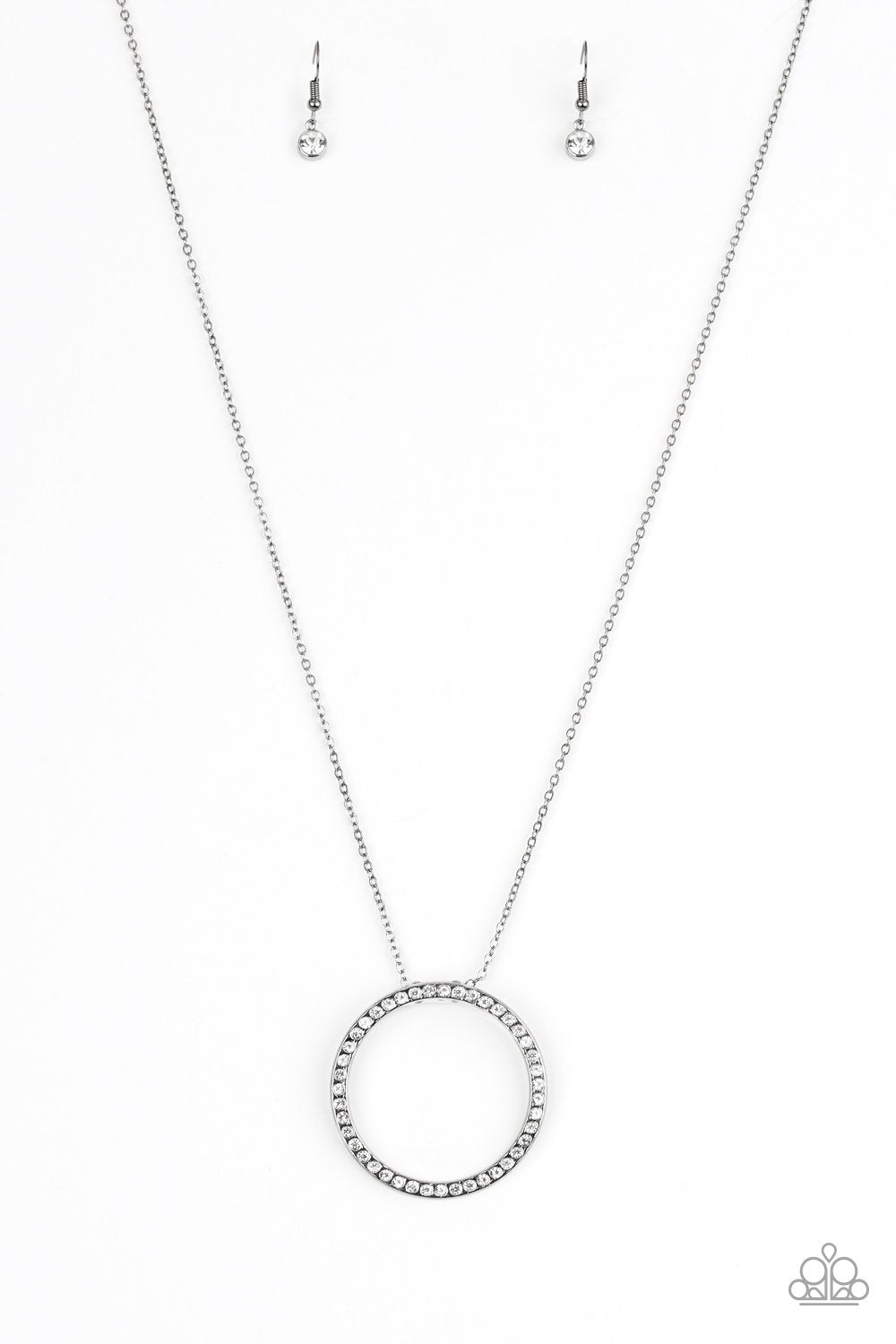 Center Of Attention - Black/Gunmetal Necklace