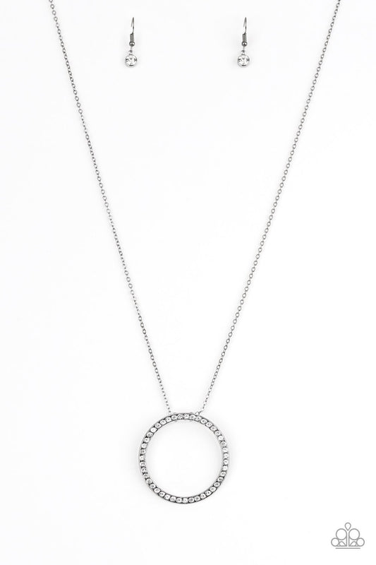 Center Of Attention - Black/Gunmetal Necklace