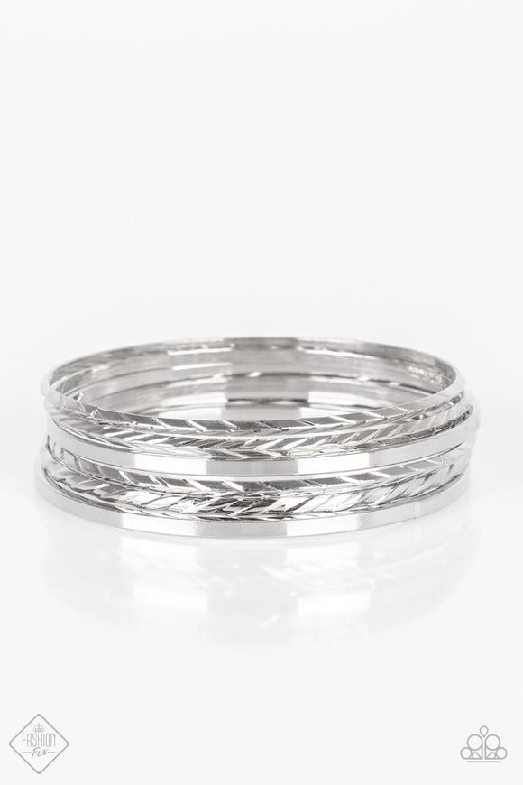 Rumble In The Concrete Jungle – Silver Bangle Bracelet