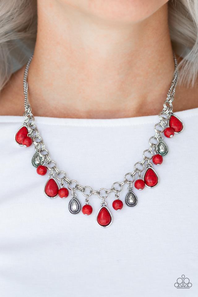 Welcome To Bedrock - Red Necklace