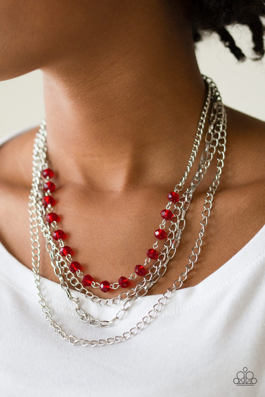Extravagant Elegance - Red necklace