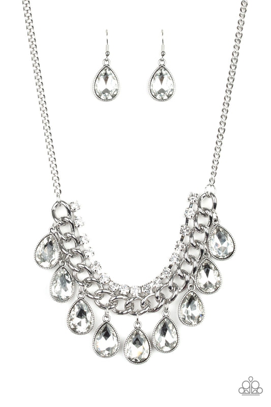 All Toget-HEIR Now - White gems necklace