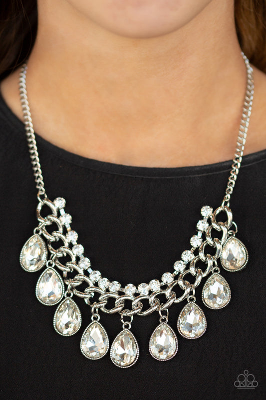 All Toget-HEIR Now - White gems necklace