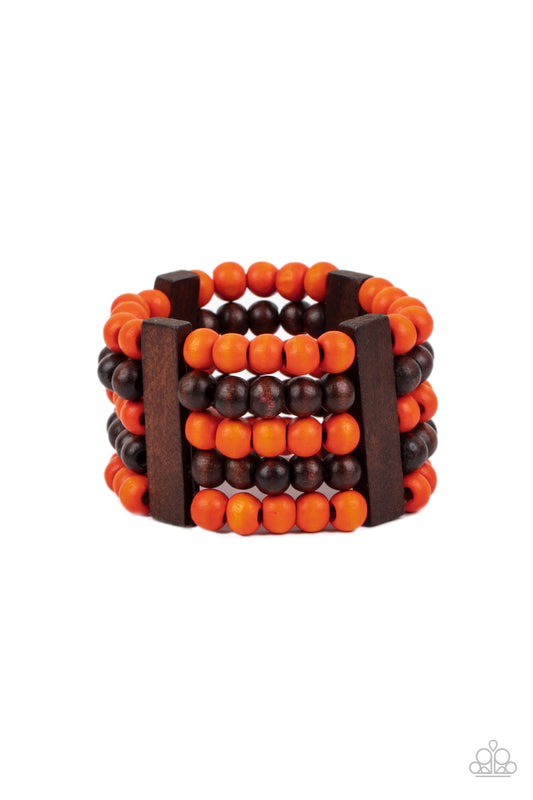Caribbean Catwalk - Orange/Brown bracelet