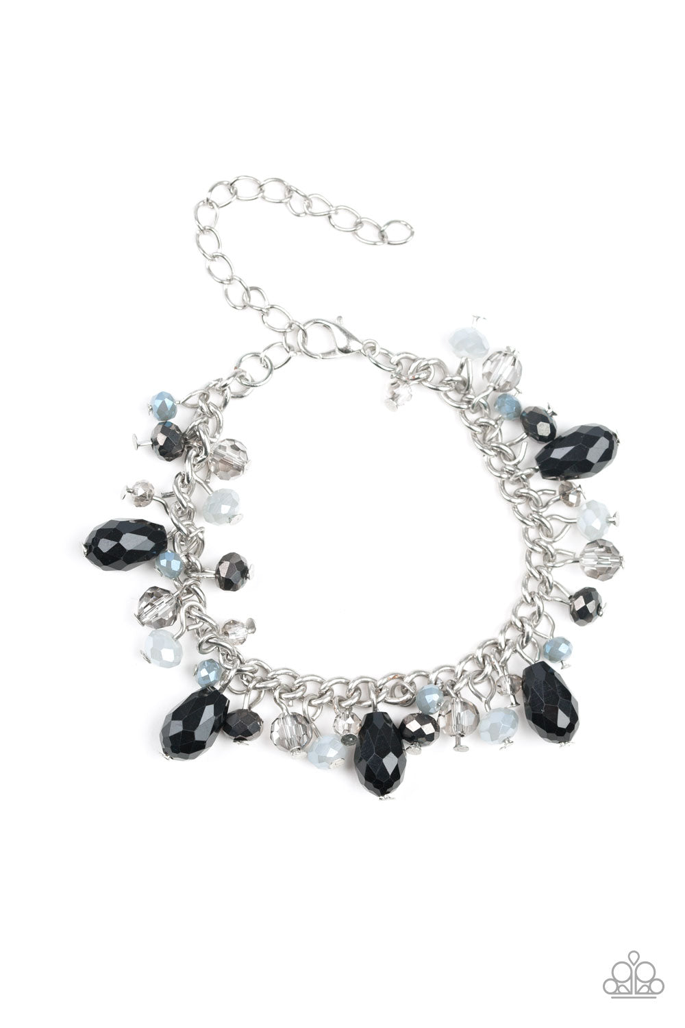 Courageously Catwalk - Black Multi necklace w/ matching bracelet