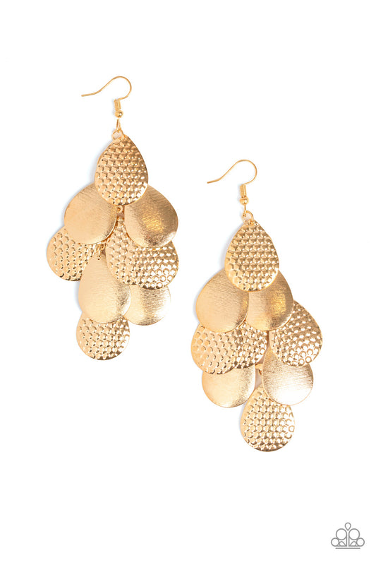 Chime Time - Gold earrings