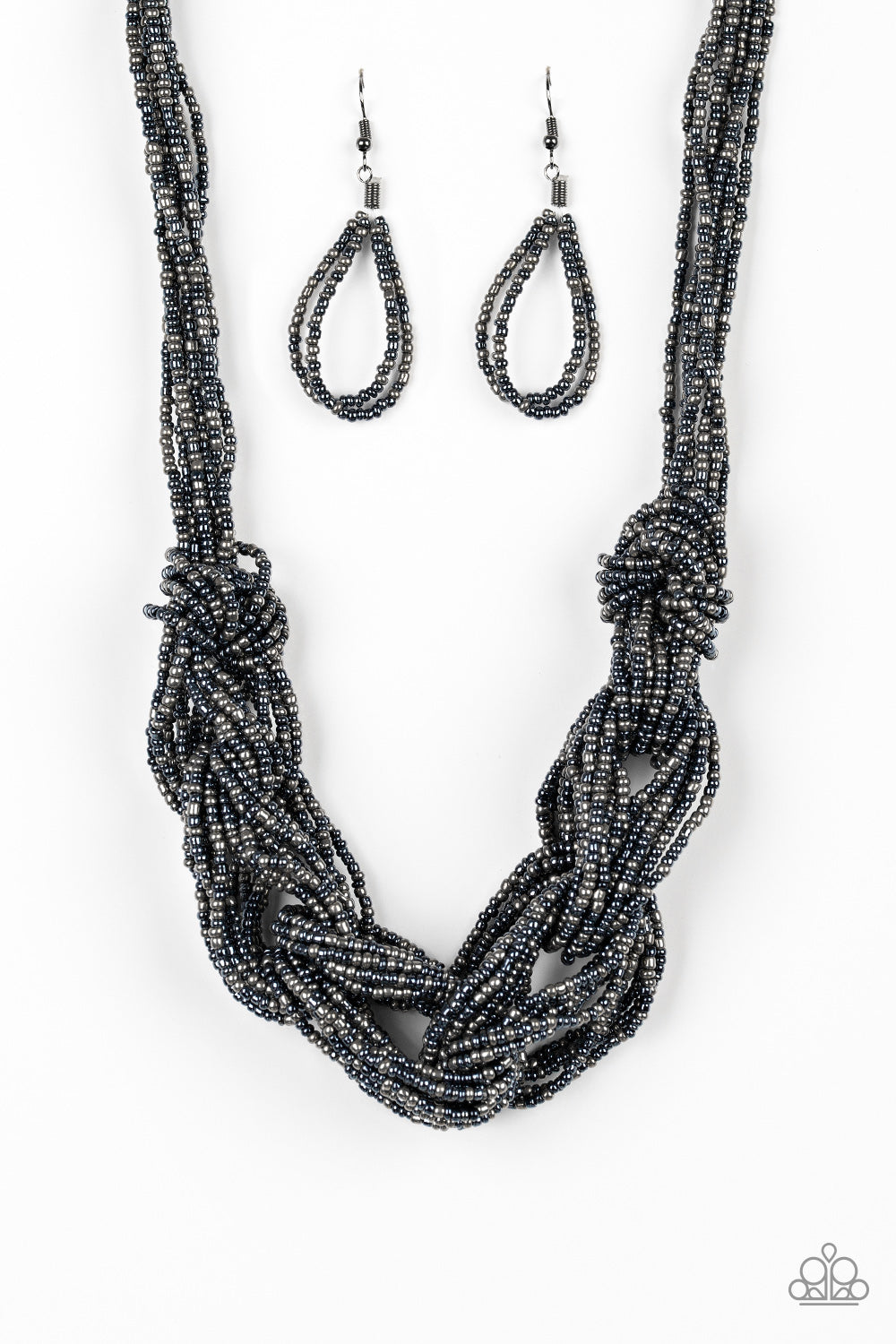 City Catwalk - Blue seed bead necklace