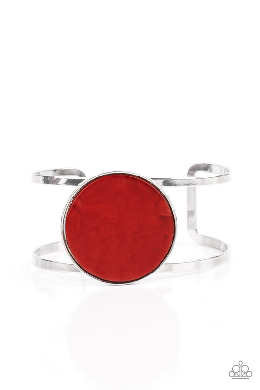 Colorful Cosmos - Red cuff bracelet