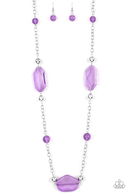 Crystal Charm - Purple necklace