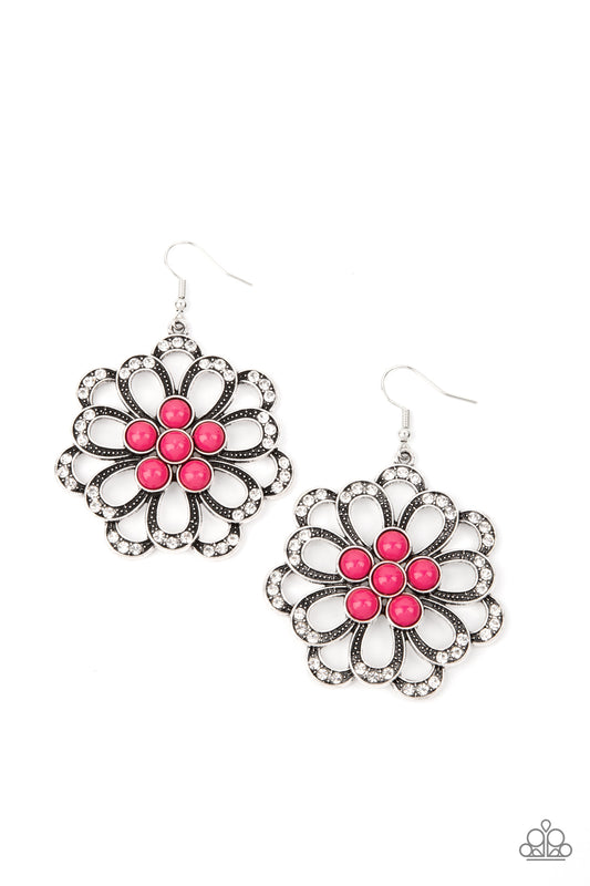 Dazzling Dewdrops - Pink earrings