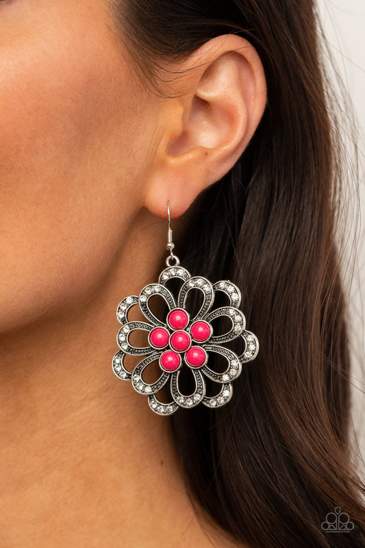 Dazzling Dewdrops - Pink earrings