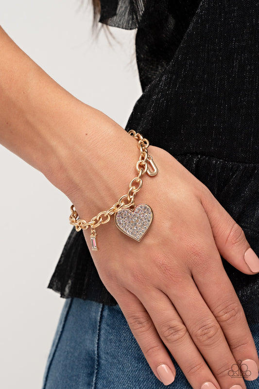 Declaration of Love - Gold heart bracelet