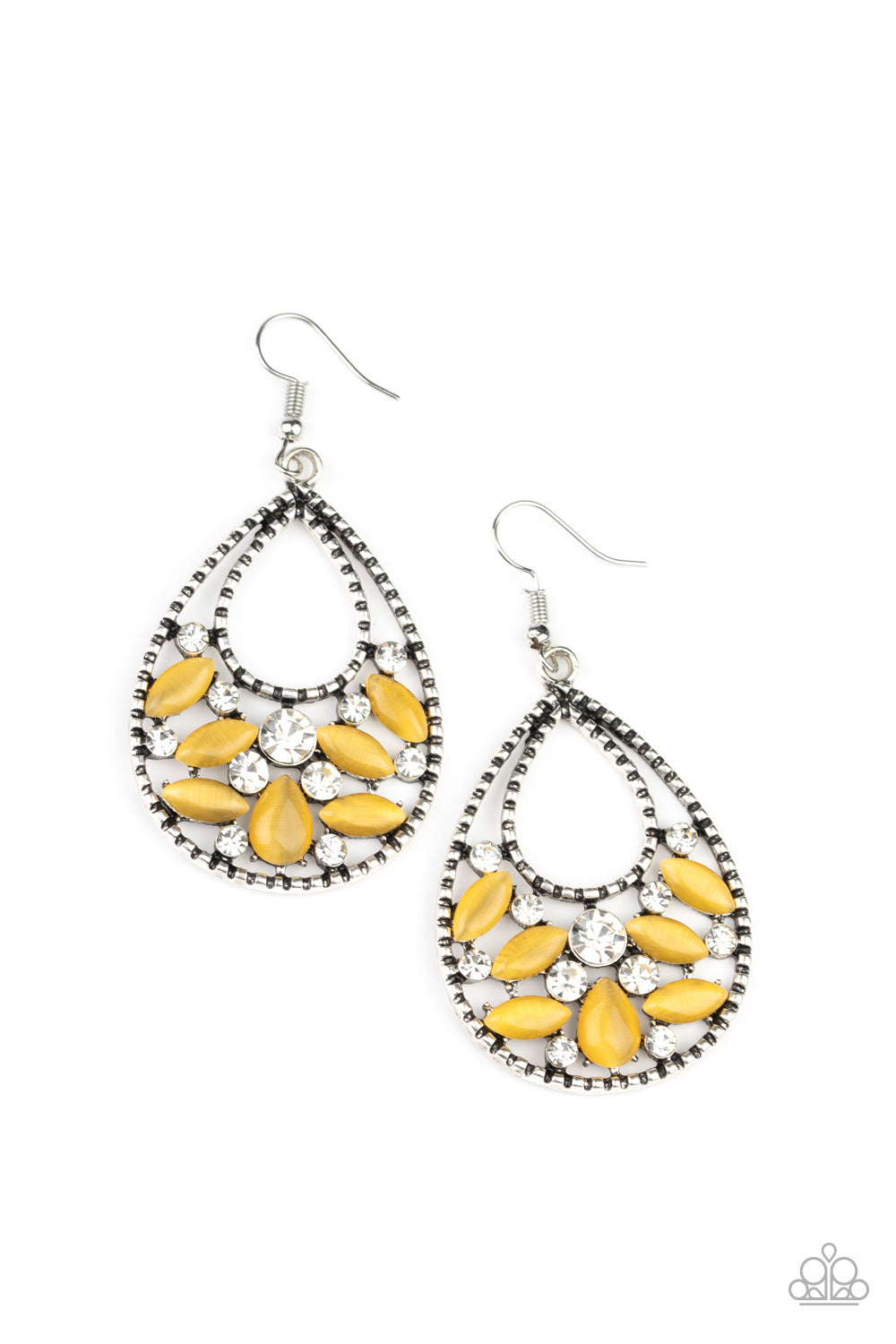 Dewy Dazzle - Yellow earrings