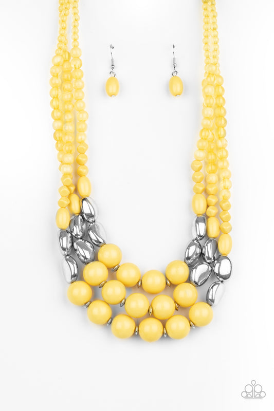 Flamingo Flamboyance - Yellow necklace