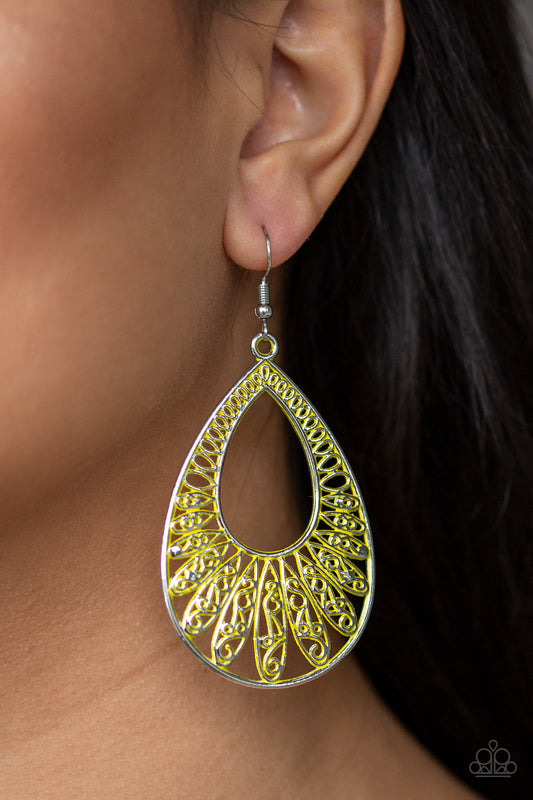 Flamingo Flamenco - Yellow earrings