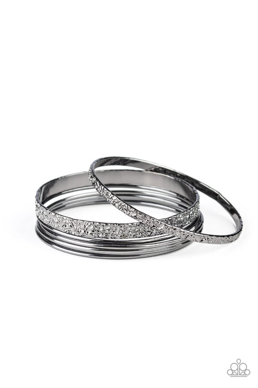 Full Circle - Gunmetal/Black bangle bracelet