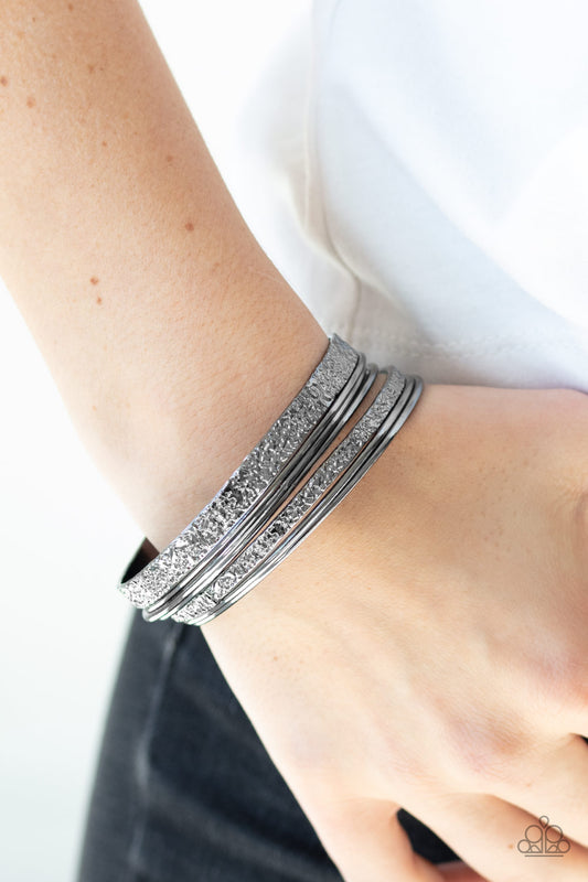 Full Circle - Gunmetal/Black bangle bracelet
