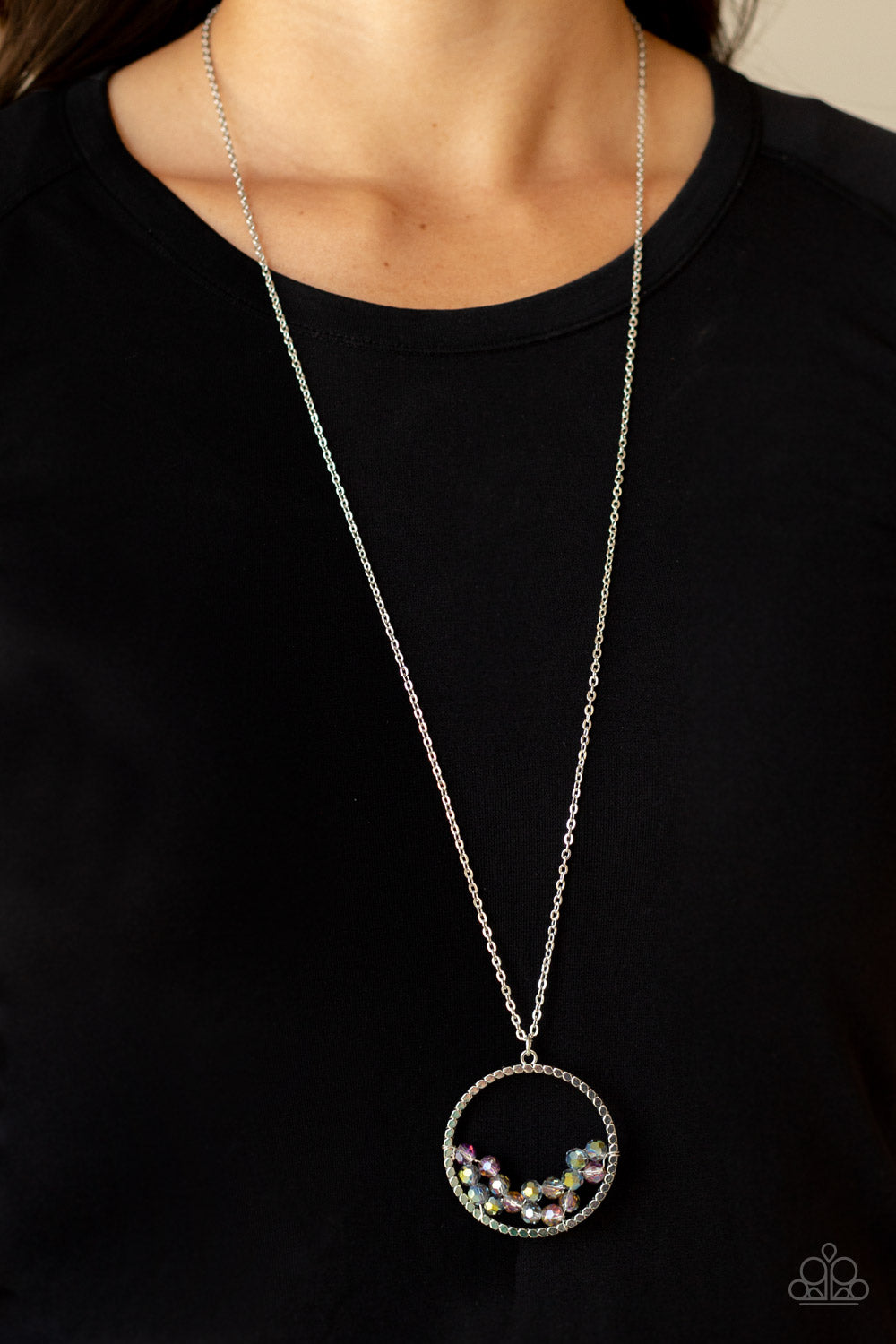 Galactic Glow - Multicolor iridescent necklace