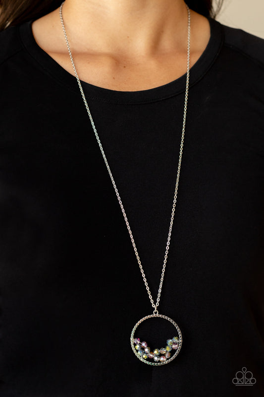 Galactic Glow - Multicolor iridescent necklace