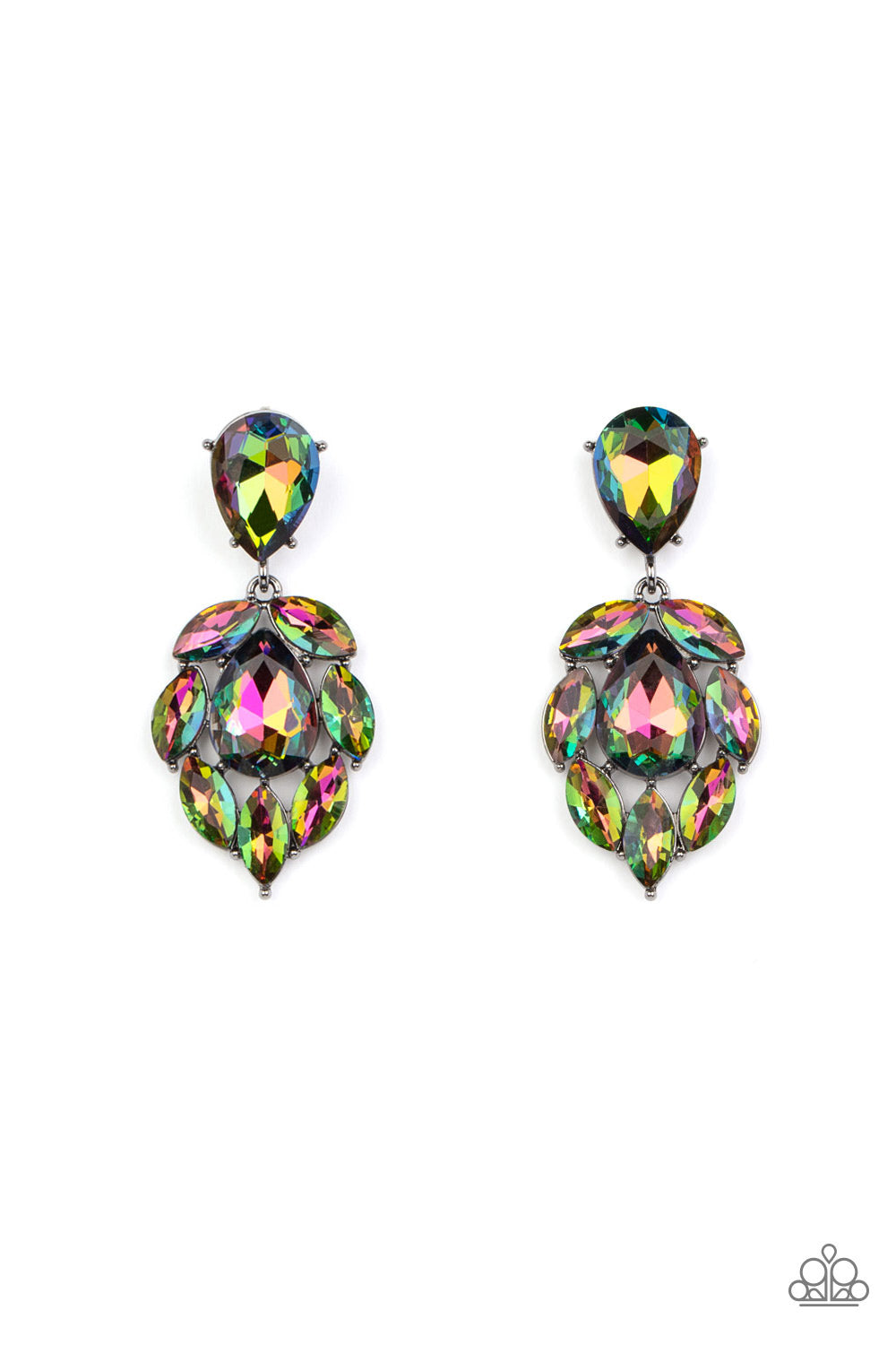 Galactic Go-Getter - Multicolor oil spill post earrings (Feb 2022 Life of the Party)