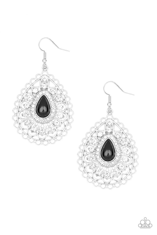 Glamour Grandeur - Black Earrings