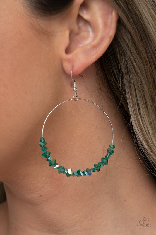 Glimmering Go-Getter - Green earrings
