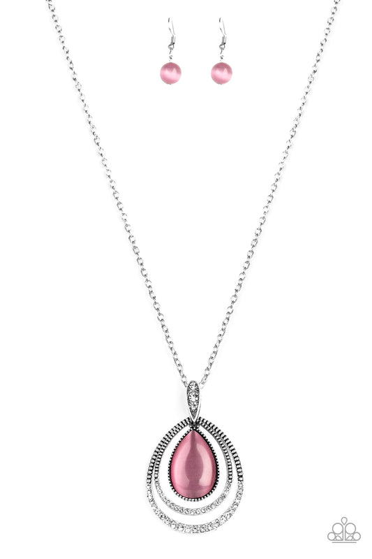 GLOW and Tell - Pink moonstone necklace