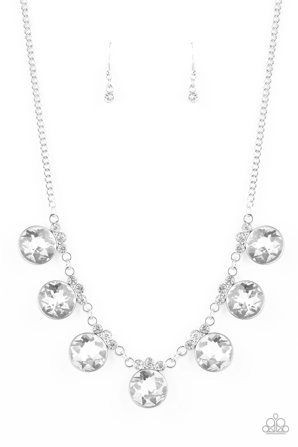 GLOW-Getter Glamour - White gems necklace