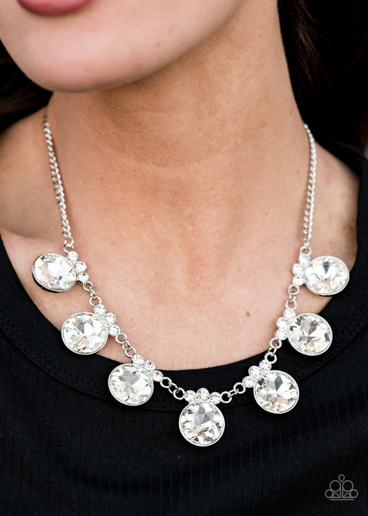 GLOW-Getter Glamour - White gems necklace