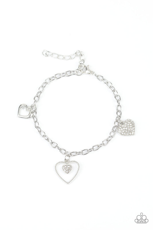 Hearts and Harps - White rhinestones bracelet