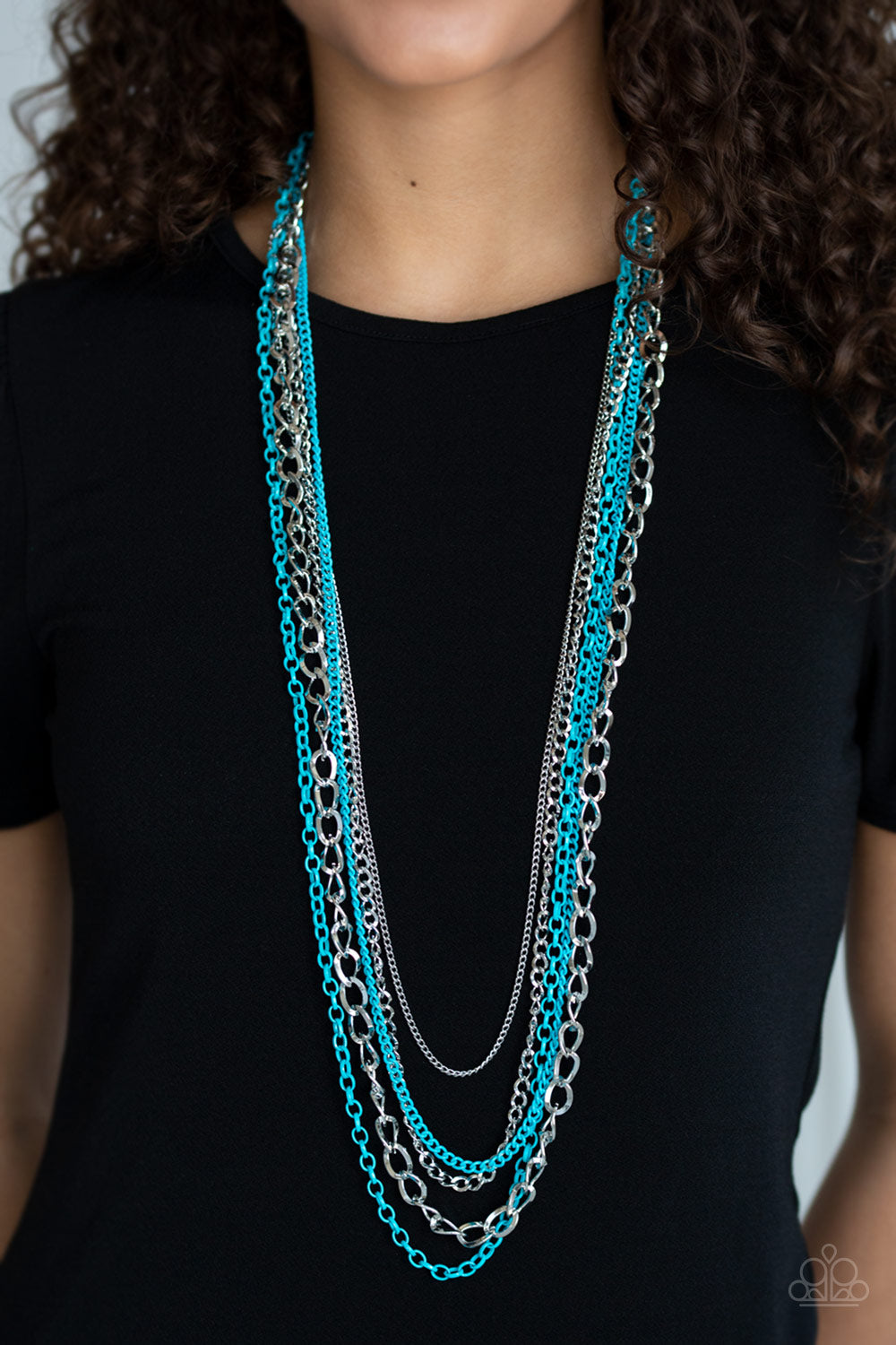 Industrial Vibrance - Blue necklace