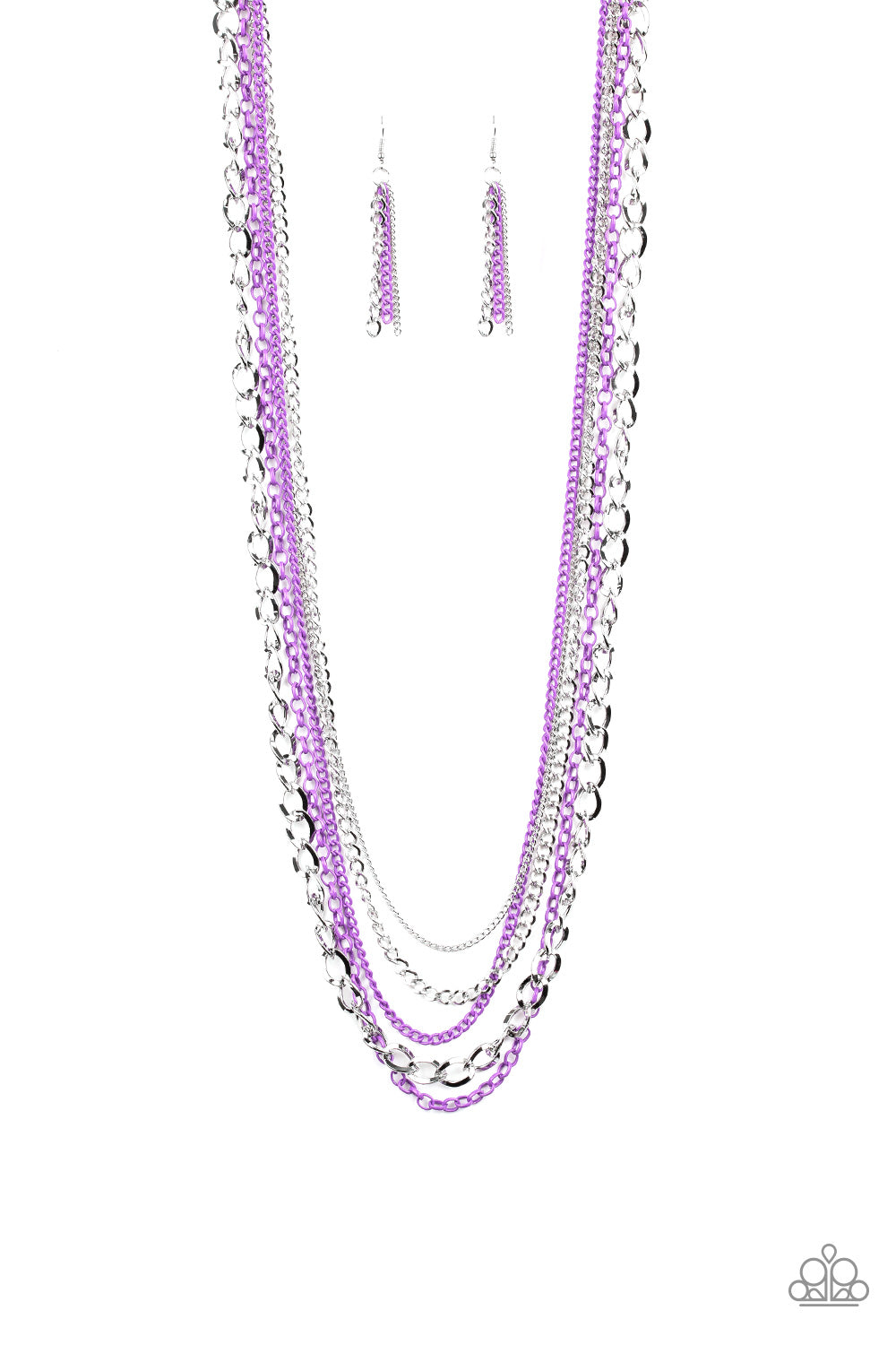 Industrial Vibrance - Purple necklace