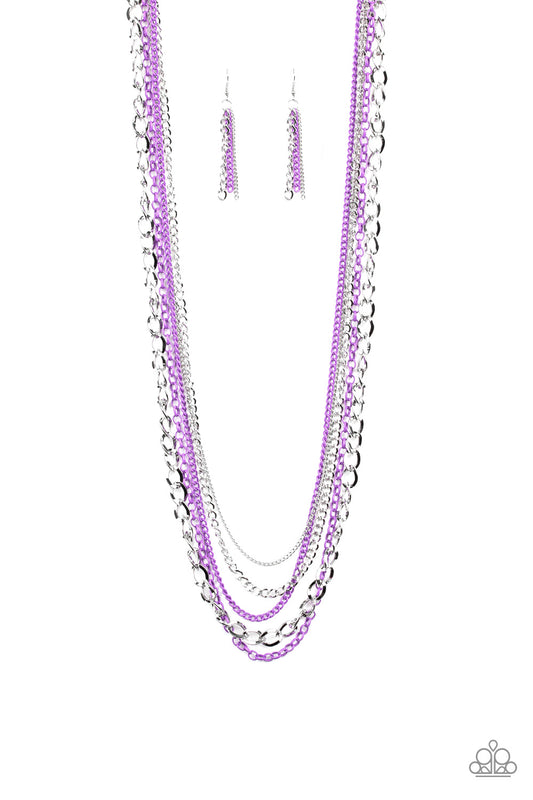 Industrial Vibrance - Purple necklace
