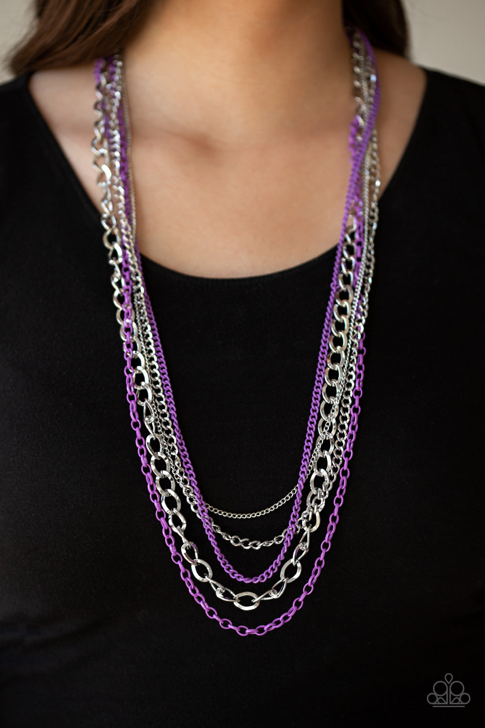 Industrial Vibrance - Purple necklace