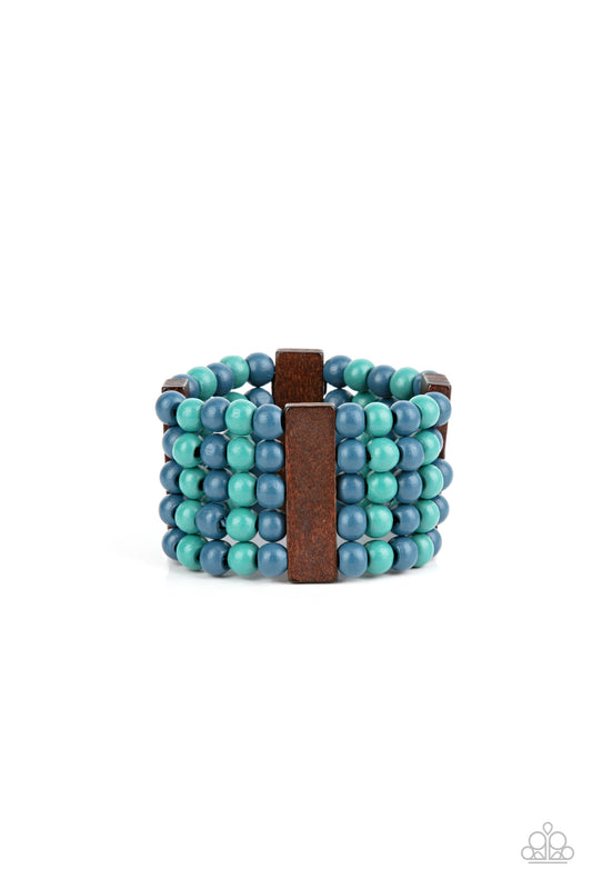 Island Soul - Blue wood bracelet