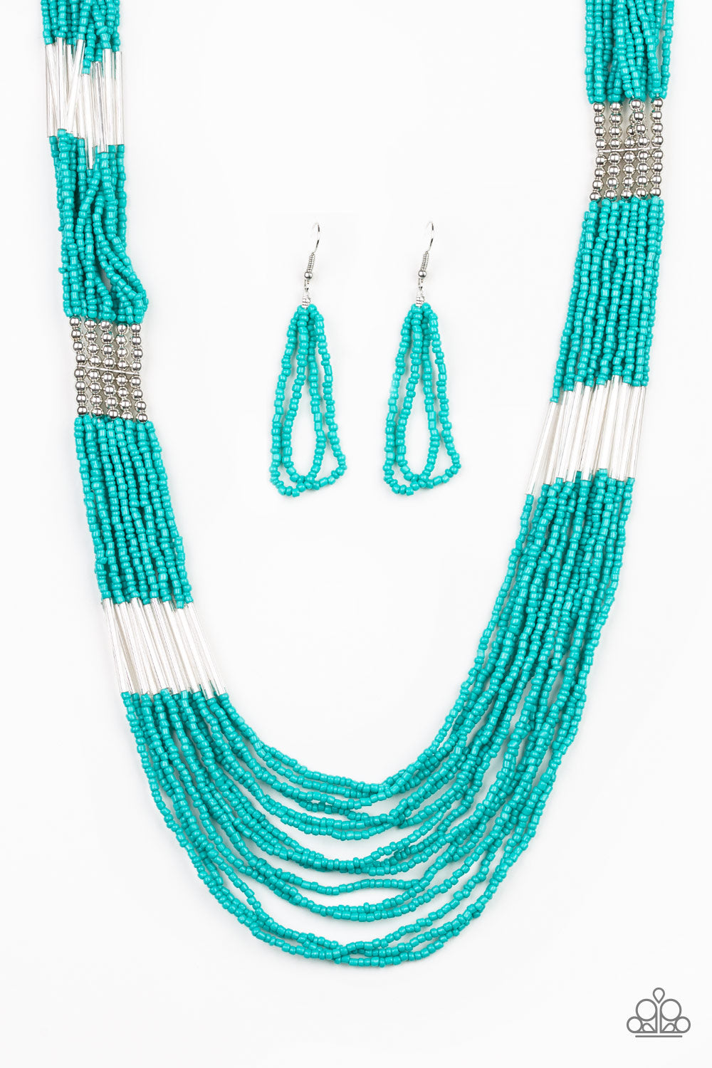 Let It BEAD - Blue seed bead necklace